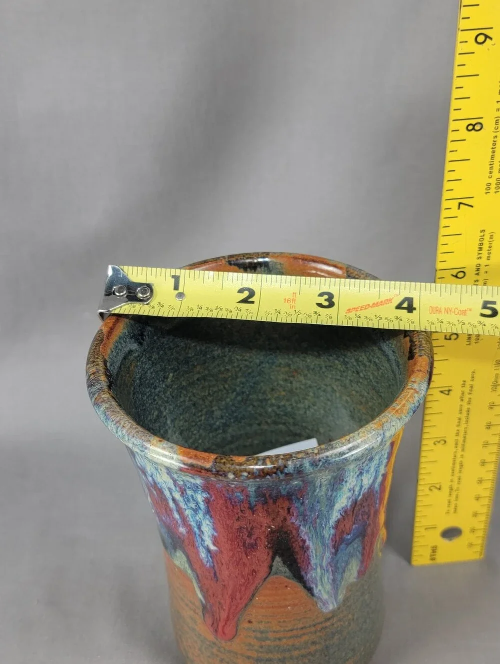 Nick Blaisdell Vase Handcrafted Stoneware Drip Glaze Dalton Ranch Pottery CO USA